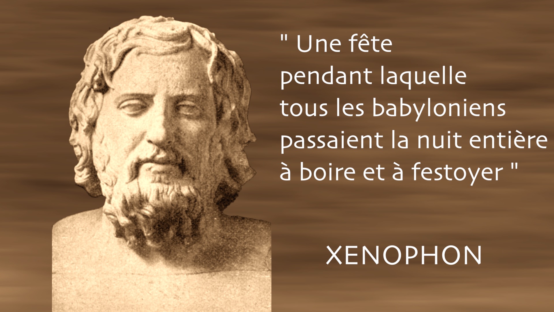 Buste et citation de Xénophon