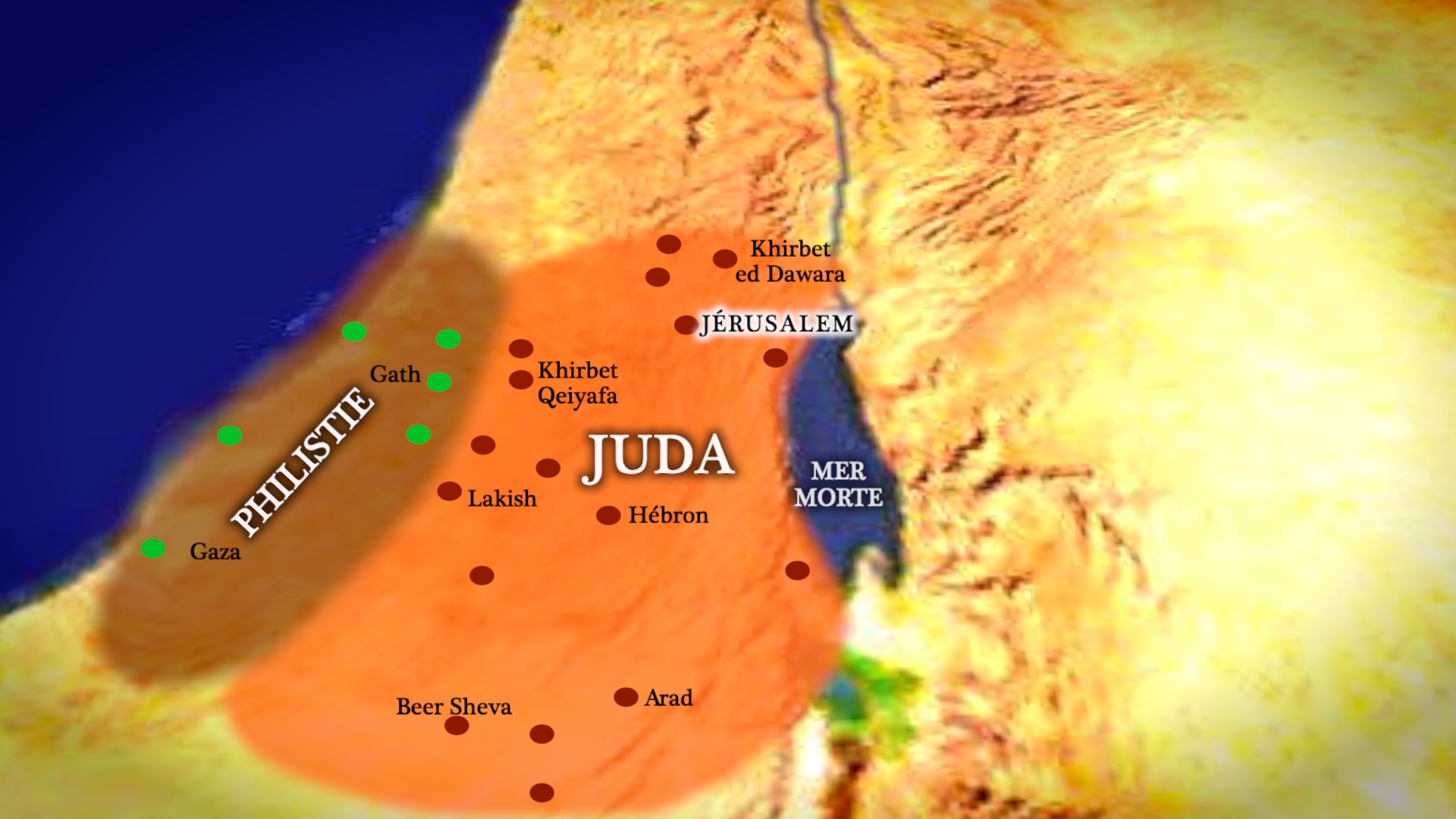 Les villes du territoire de Juda