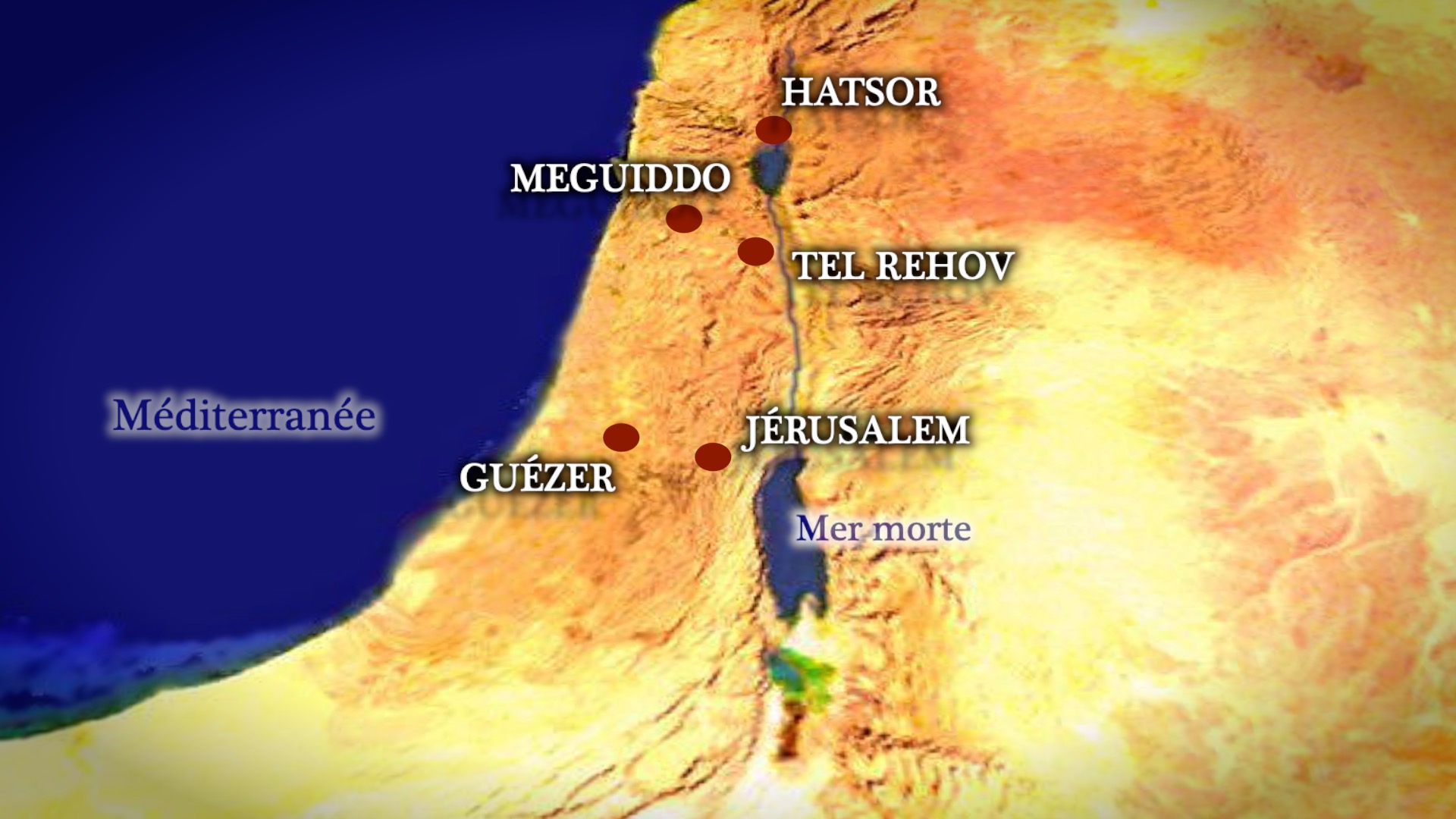 Carte Israël époque de Salomon (10ème siècle avant J.-C.)